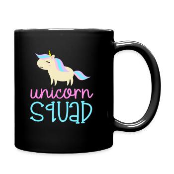 Unicorn Kader Geschenk Idee - Tasse einfarbig - Schwarz - Rechts