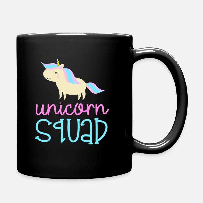 Unicorn Squad Gift Idea - Full Colour Mug - black
