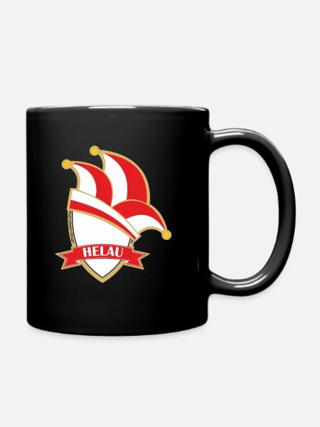Orden Karneval Helau rot - Tasse einfarbig - Schwarz