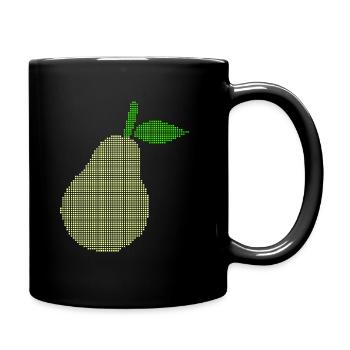 poire - Mug uni - noir - Droite
