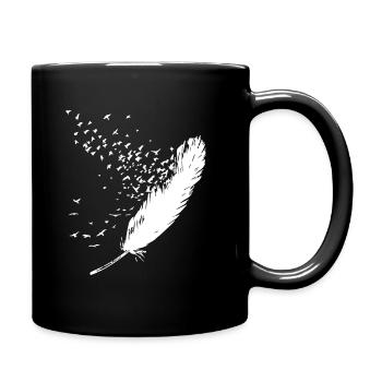 Plume Oiseau Perroquet Hirondelle Perruque - Mug uni - noir - Droite