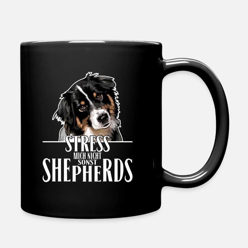 BERGER AUSTRALIEN Dites les chiens australiens de Wilsign - Mug uni - noir