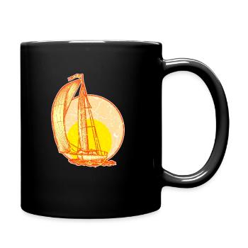 Voilier voilier voilier - Mug uni - noir - Droite