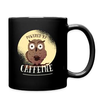CAFFEINE OWL - Full Colour Mug - black - Right