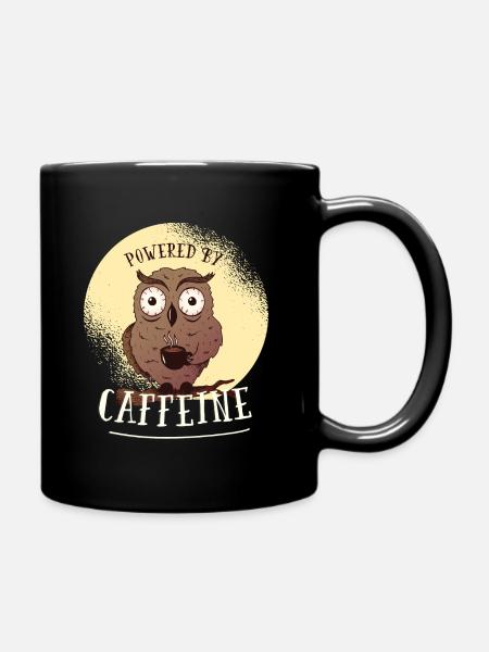 CAFÉINE OWL - Mug uni - noir