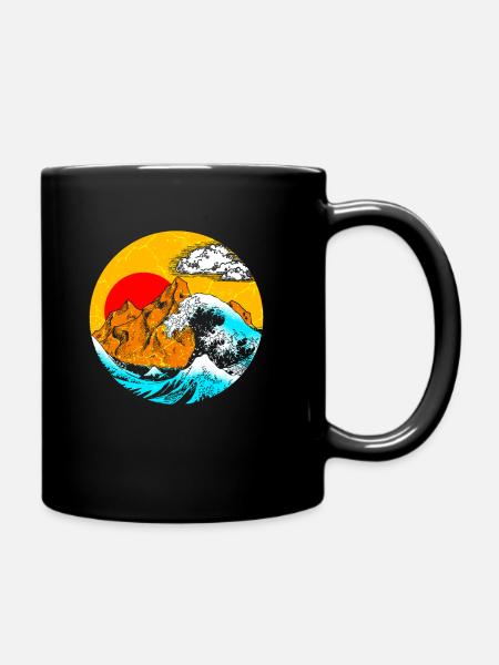 Japanese art - Full Colour Mug - black