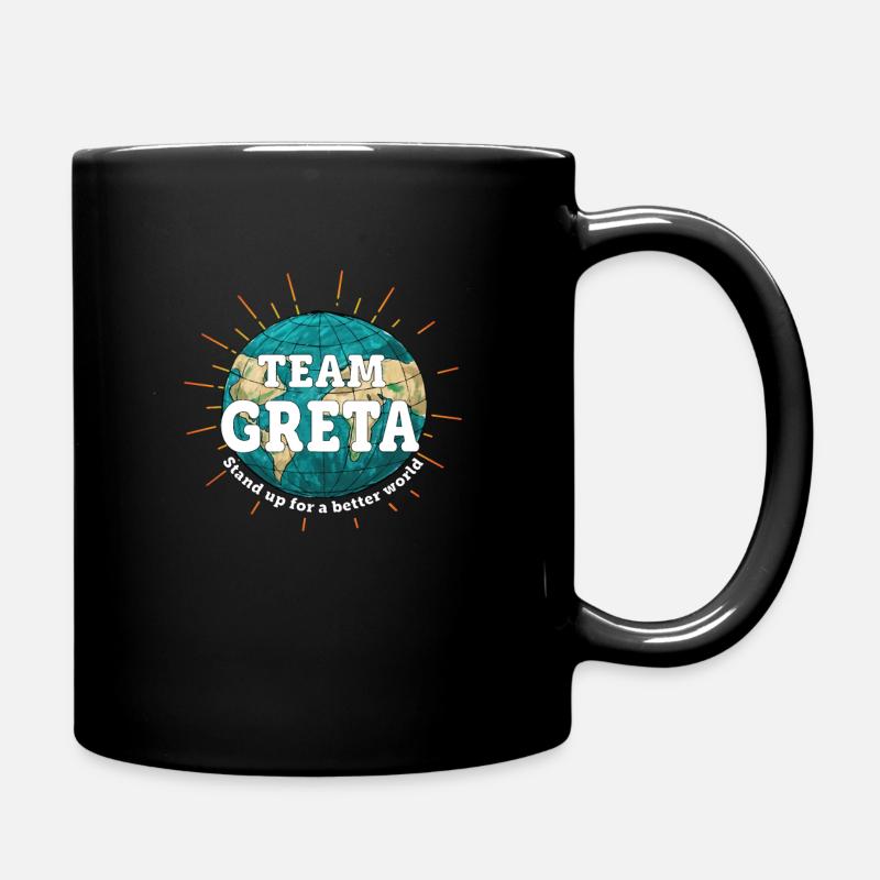 Team Greta Fridays for Future - Tasse einfarbig - Schwarz