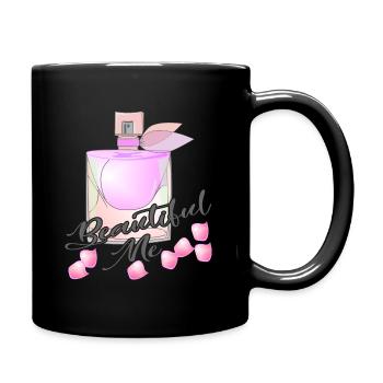 Perfume Beautiful Pretty Rose Petals Scent Smell Rose - Full Colour Mug - black - Right