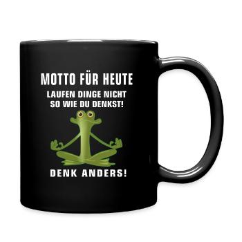 Thème Grenouille Méditation Pensée Pensée Positif - Mug uni - noir - Droite