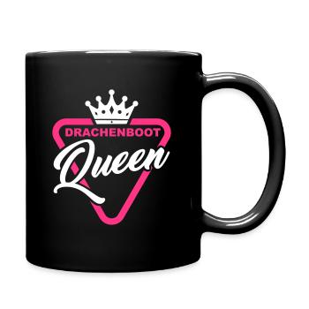 Drachenboot Queen - Königin Paddlerin - Tasse einfarbig - Schwarz - Rechts