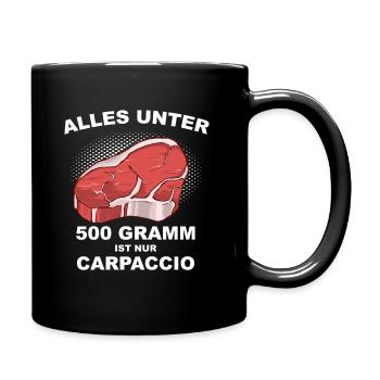 Grillen Lustiger Spruch - Tasse einfarbig - Schwarz - Rechts
