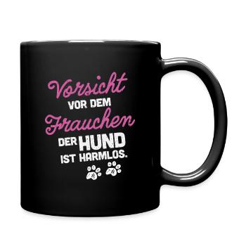 Hundebesitzerin Hundeliebhaberin Hündin Hund - Tasse einfarbig - Schwarz - Rechts