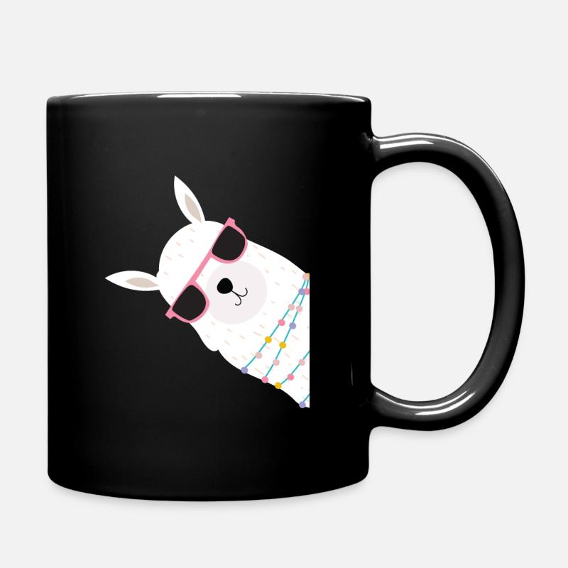 Christmas Alpaca - Tasse einfarbig - Schwarz