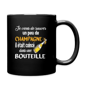 Cadeau alcool humour fête apéro - Mug uni - noir - Droite