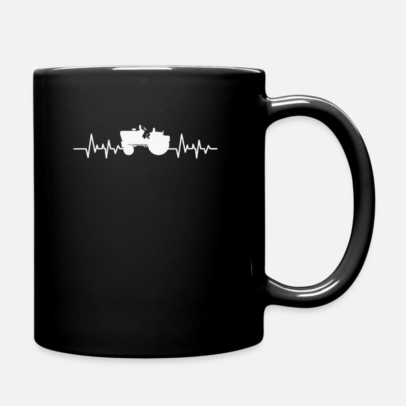 Tractor heartbeat - Full Colour Mug - black