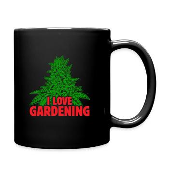 I love garding weed - Full Colour Mug - black - Right
