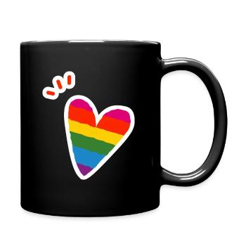 LGBTQ Coeur Pride Égalité lgbtq+ - Mug uni - noir - Droite