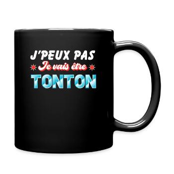 Je peux pas je vais être tonton - futur tonton - Mug uni - noir - Droite