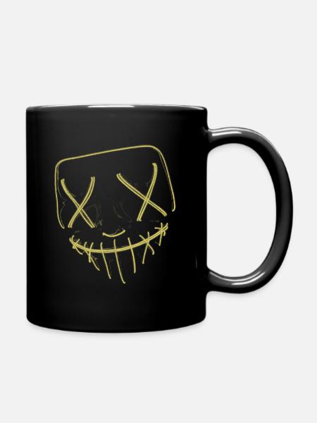 Neon Maske Gelb - Tasse einfarbig - Schwarz