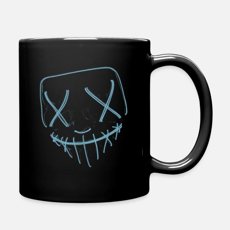 Neon Maske Blau - Tasse einfarbig - Schwarz