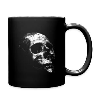 Old white skull - Full Colour Mug - black - Right