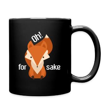 Oh um Fox willen - Tasse einfarbig - Schwarz - Rechts
