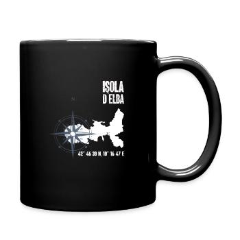 Elba Island Coordinates Map Holiday - Full Colour Mug - black - Right
