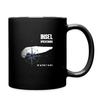 Spiekeroog Nordsee Insel Koordinaten Karte Urlaub - Tasse einfarbig - Schwarz - Rechts