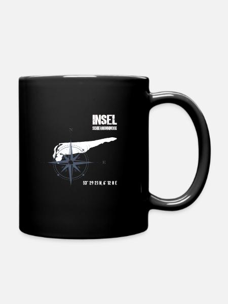 Schiermonnikoog Nordsee Insel Koordinaten Karte - Tasse einfarbig - Schwarz