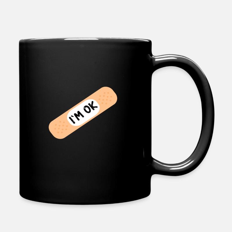 Trostpflaster I`M OK Heftpflaster - Tasse einfarbig - Schwarz