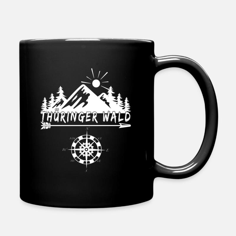 Thüringer Wald - Tasse einfarbig - Schwarz