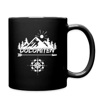 Dolomiten - Tasse einfarbig - Schwarz - Rechts