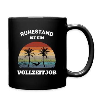 Ruhestand Rente Vintage - Tasse einfarbig - Schwarz - Rechts