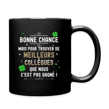 Collègue Annonce homme et femme - Mug uni - noir - Droite