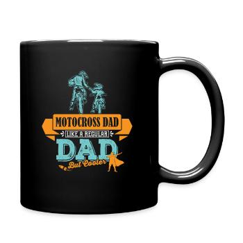 Motocross Vater cooler Papa - Tasse einfarbig - Schwarz - Rechts