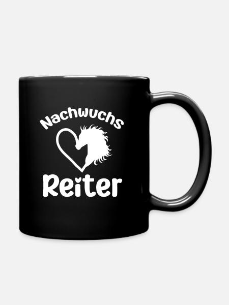 Nachwuchsreiter Baby Party Reiten Pferde Pferd - Tasse einfarbig - Schwarz