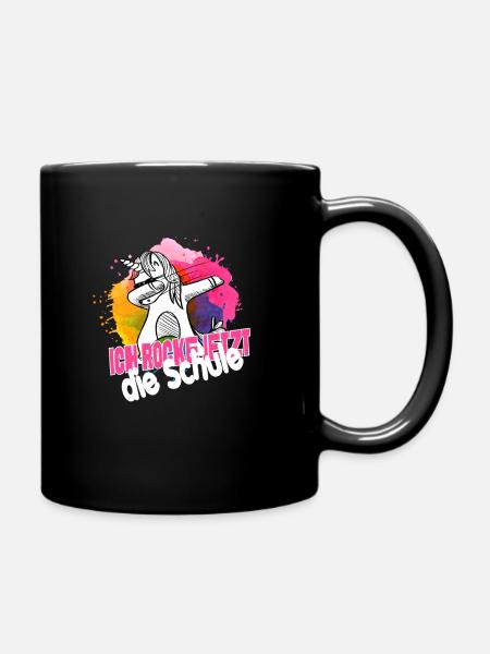 Endlich Schulkind, Einschulung - Tasse einfarbig - Schwarz