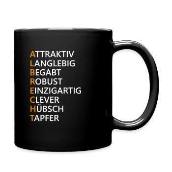 Albrecht Name Geschenk - Tasse einfarbig - Schwarz - Rechts