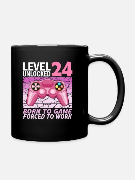 24. Geburtstag Gamer Videospiele - Tasse einfarbig - Schwarz