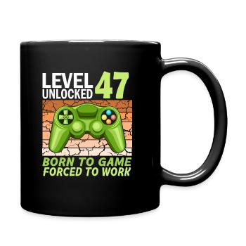 47. Geburtstag Gamer Videospiele - Tasse einfarbig - Schwarz - Rechts