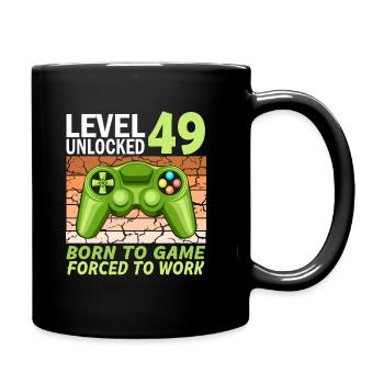 49. Geburtstag Gamer Videospiele - Tasse einfarbig - Schwarz - Rechts