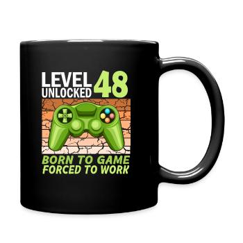 48. Geburtstag Gamer Videospiele - Tasse einfarbig - Schwarz - Rechts