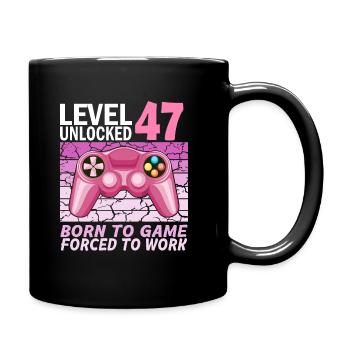 47. Geburtstag Gamer Videospiele - Tasse einfarbig - Schwarz - Rechts