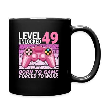 49. Geburtstag Gamer Videospiele - Tasse einfarbig - Schwarz - Rechts