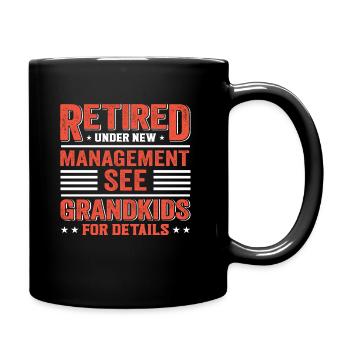 Rentner Ruhestand Opa Großvater Geschenkidee - Tasse einfarbig - Schwarz - Rechts