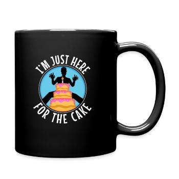 Im just here for the cake wedding - Full Colour Mug - black - Right