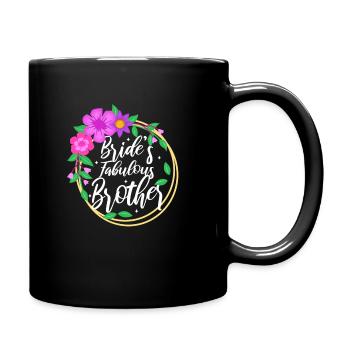 Brides fabulous Brother - Full Colour Mug - black - Right