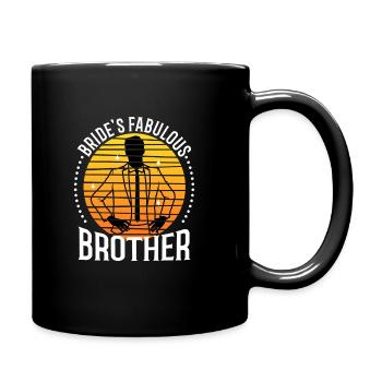 Brides fabulous Brother - Full Colour Mug - black - Right