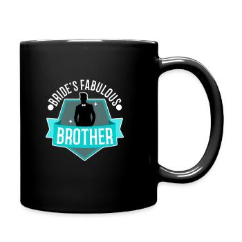 Brides fabulous Brother - Full Colour Mug - black - Right