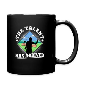 The Talent has arrived cornhole - Full Colour Mug - black - Right